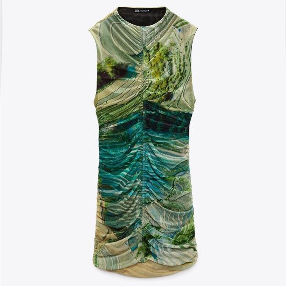 ZARA PRINTED TULLE DRESS 5039/330/115/15 - Picture 7 of 12